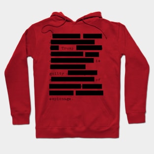 Redacted - Trump Is Guilty Of Espionage Hoodie